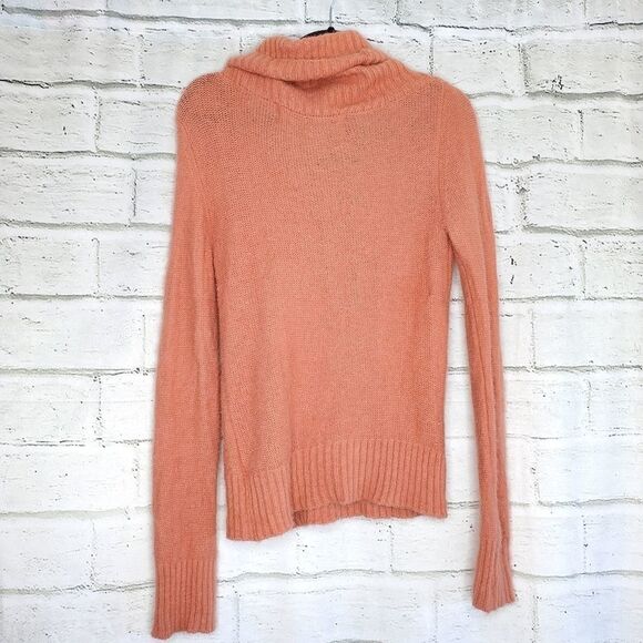 Code x mode Orange Fuzzy Cowl Neck Sweater medium - Picture 2 of 10